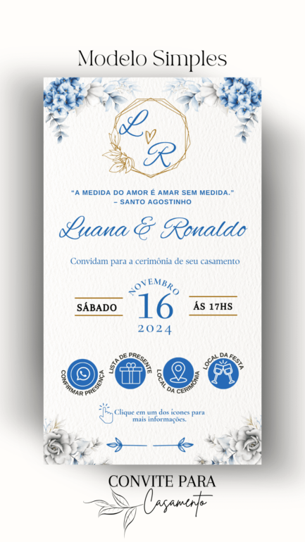 Convite de Casamento Interativo Virtual 58 - Image 2