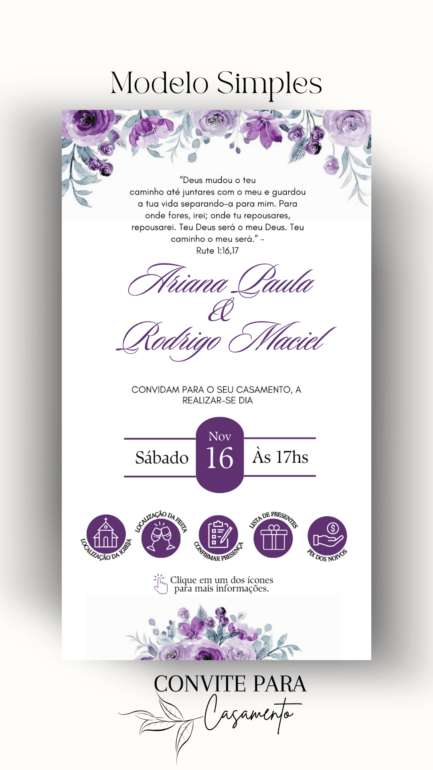 Convite de Casamento Interativo Virtual 07 - Image 2