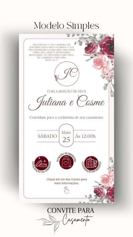 Convite de Casamento Interativo Virtual 09 - Image 2