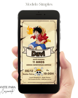 Convite de aniversario Interativo one piece 04